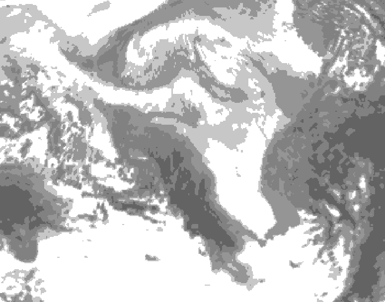 GDPS total cloud 192 hour forecast chart for Canada based on 2026/03/13 0000Z data