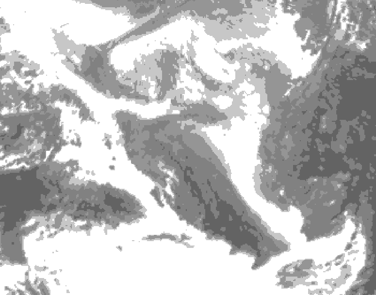GDPS total cloud 204 hour forecast chart for Canada based on 2026/03/13 0000Z data