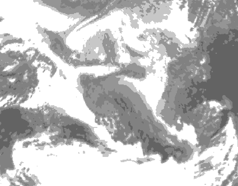 GDPS total cloud 210 hour forecast chart for Canada based on 2026/03/13 0000Z data