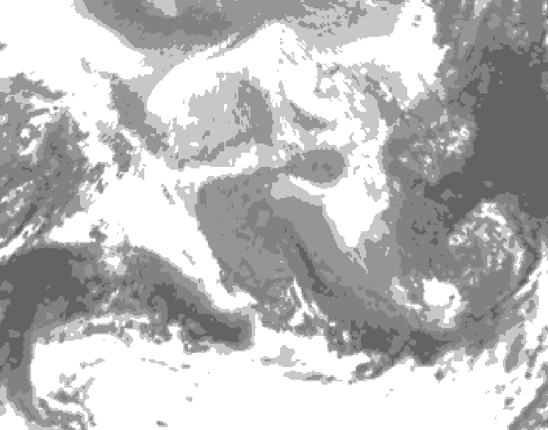 GDPS total cloud 216 hour forecast chart for Canada based on 2026/03/13 0000Z data