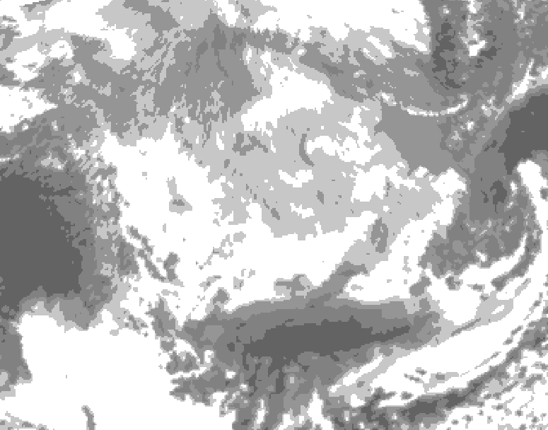 GDPS total cloud 048 hour forecast chart for Canada based on 2026/03/13 1200Z data