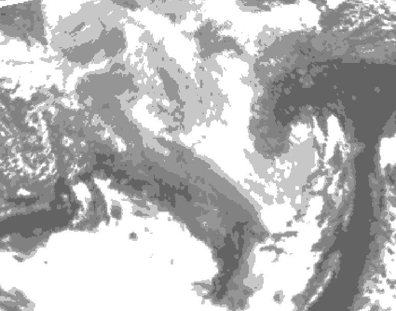 GDPS total cloud 120 hour forecast chart for Canada based on 2026/03/13 1200Z data