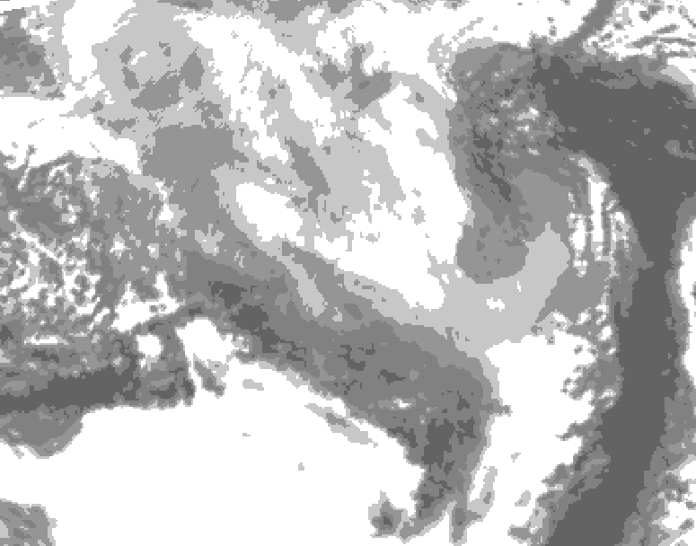 GDPS total cloud 126 hour forecast chart for Canada based on 2026/03/13 1200Z data