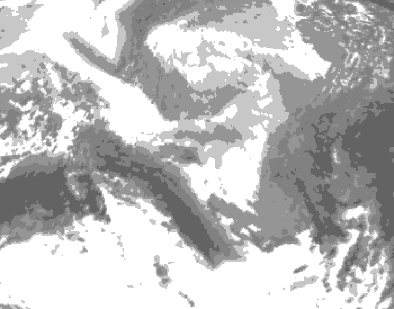 GDPS total cloud 180 hour forecast chart for Canada based on 2026/03/13 1200Z data
