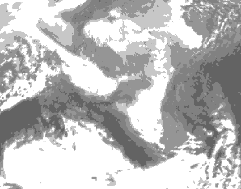 GDPS total cloud 186 hour forecast chart for Canada based on 2026/03/13 1200Z data