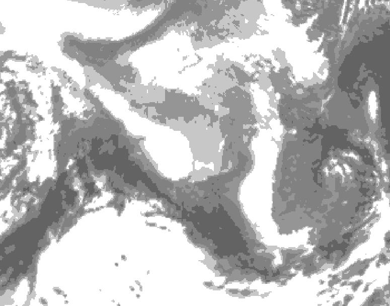 GDPS total cloud 204 hour forecast chart for Canada based on 2026/03/13 1200Z data