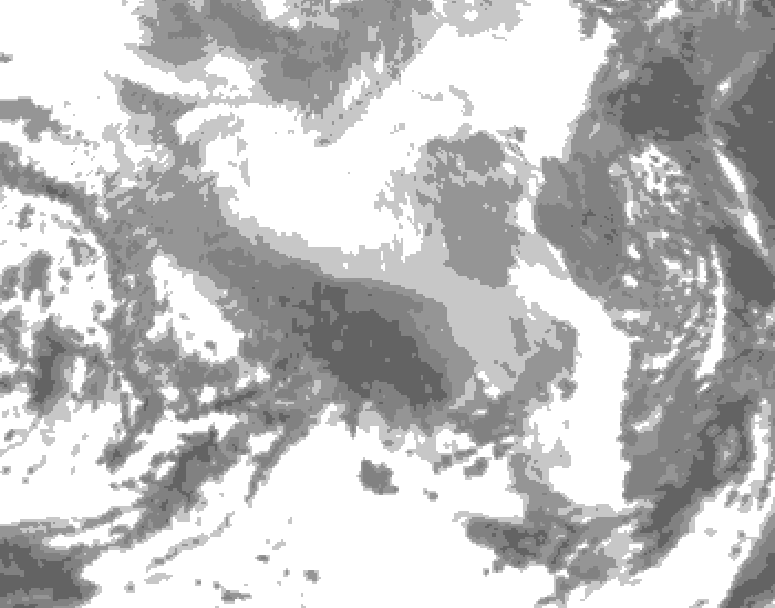 GDPS total cloud 228 hour forecast chart for Canada based on 2026/03/13 1200Z data