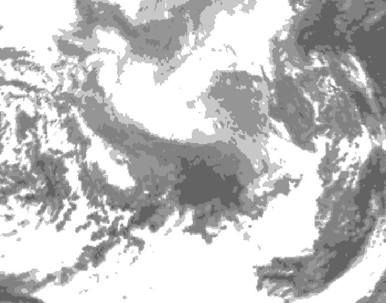 GDPS total cloud 234 hour forecast chart for Canada based on 2026/03/13 1200Z data
