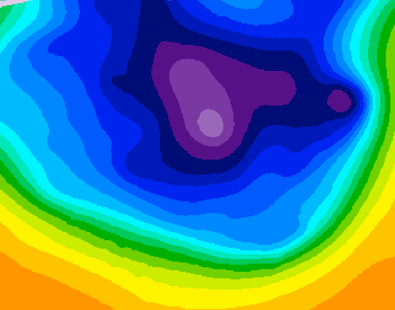 GDPS 500 millibar geopotential height 006 hour forecast chart for Canada based on 2026/03/14 0000Z data