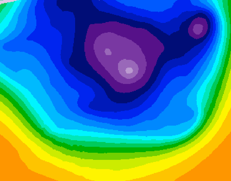 GDPS 500 millibar geopotential height 018 hour forecast chart for Canada based on 2026/03/14 0000Z data