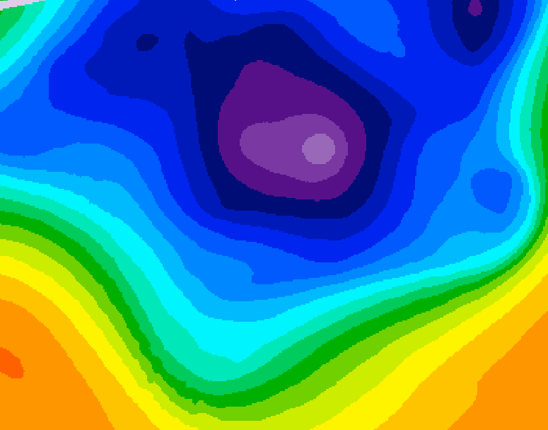 GDPS 500 millibar geopotential height 036 hour forecast chart for Canada based on 2026/03/14 0000Z data