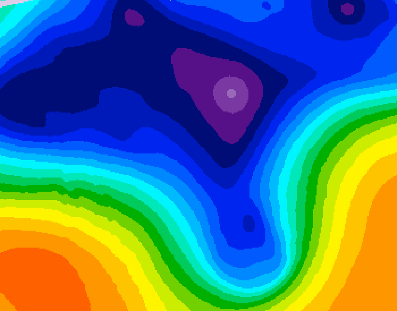 GDPS 500 millibar geopotential height 078 hour forecast chart for Canada based on 2026/03/14 0000Z data