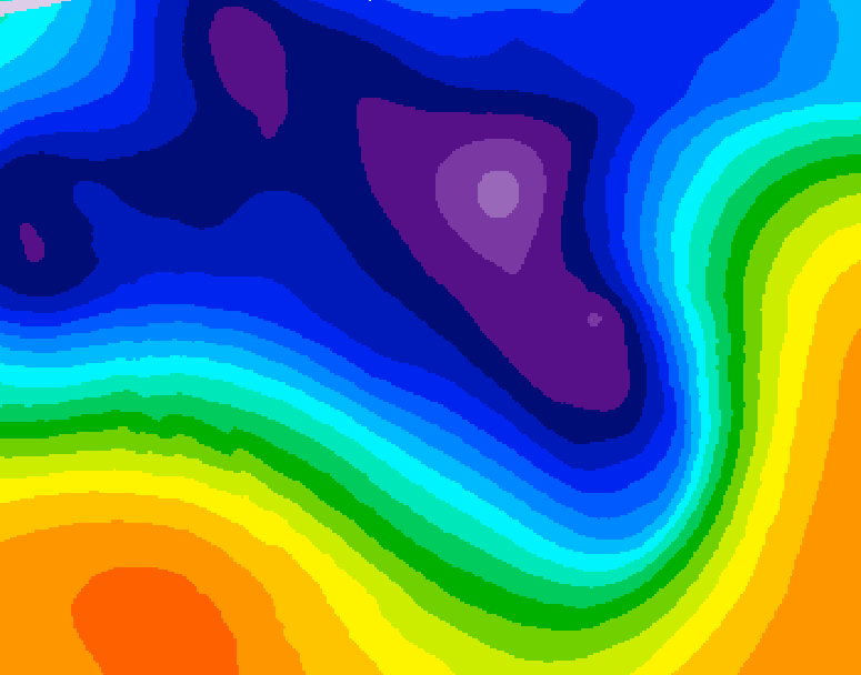 GDPS 500 millibar geopotential height 096 hour forecast chart for Canada based on 2026/03/14 0000Z data