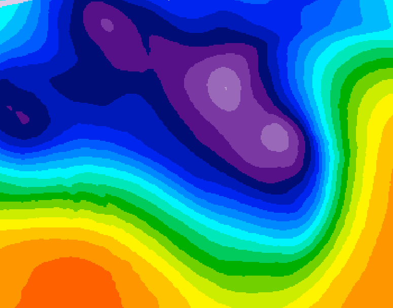 GDPS 500 millibar geopotential height 102 hour forecast chart for Canada based on 2026/03/14 0000Z data