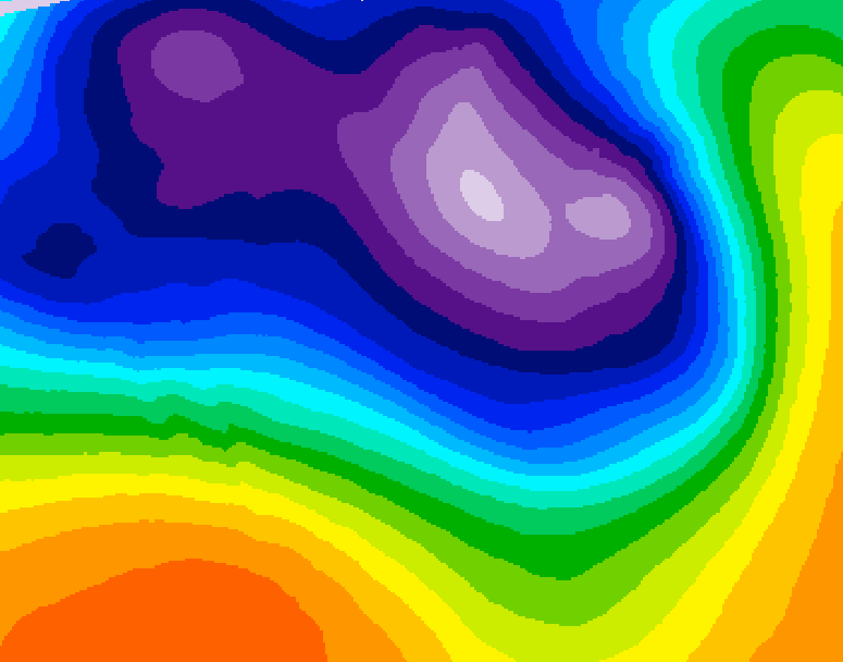 GDPS 500 millibar geopotential height 114 hour forecast chart for Canada based on 2026/03/14 0000Z data