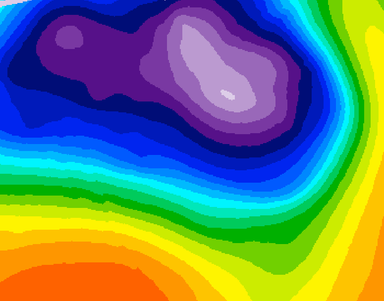 GDPS 500 millibar geopotential height 126 hour forecast chart for Canada based on 2026/03/14 0000Z data