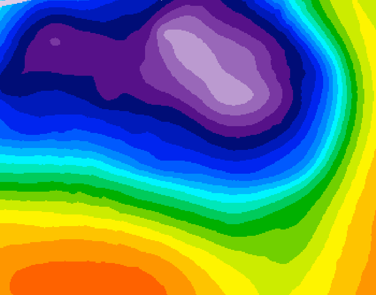 GDPS 500 millibar geopotential height 132 hour forecast chart for Canada based on 2026/03/14 0000Z data