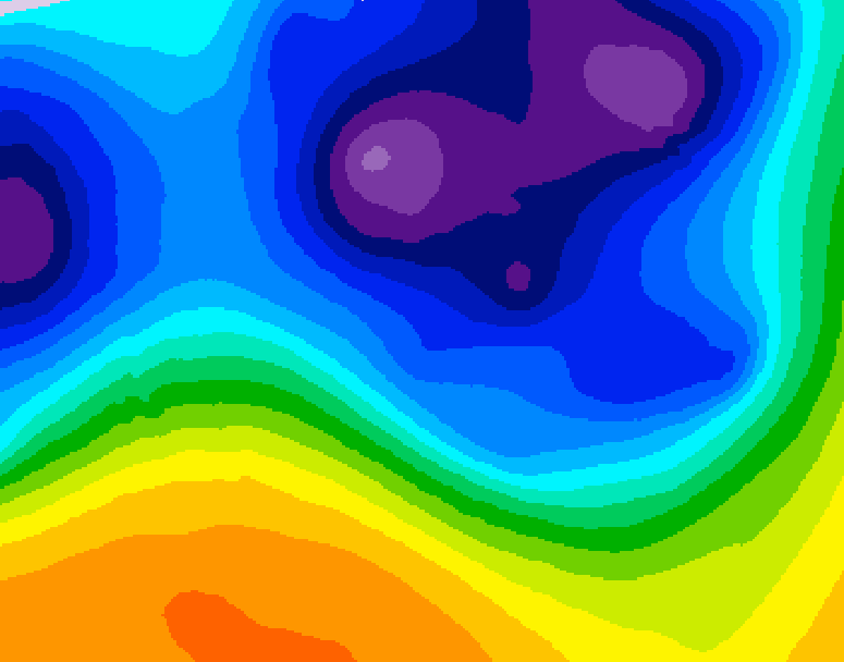 GDPS 500 millibar geopotential height 186 hour forecast chart for Canada based on 2026/03/14 0000Z data