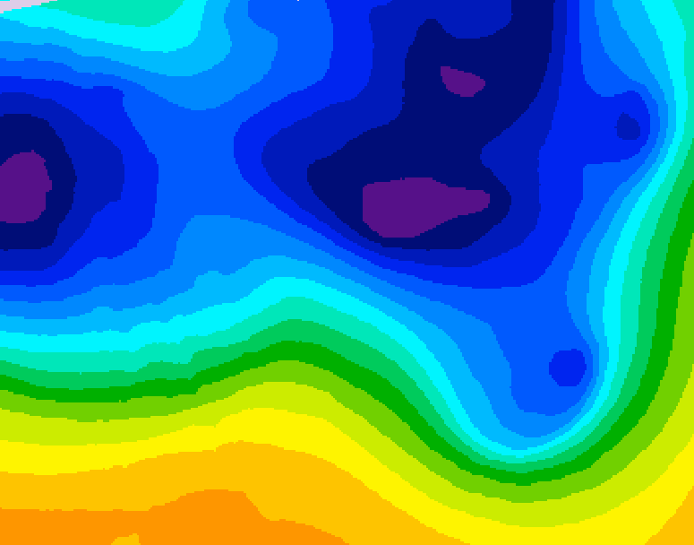 GDPS 500 millibar geopotential height 216 hour forecast chart for Canada based on 2026/03/14 0000Z data