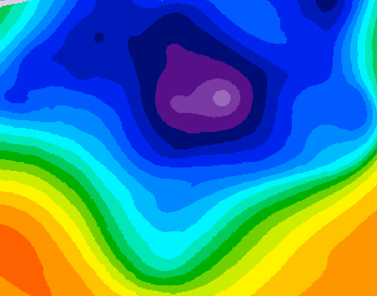 GDPS 500 millibar geopotential height 030 hour forecast chart for Canada based on 2026/03/14 1200Z data