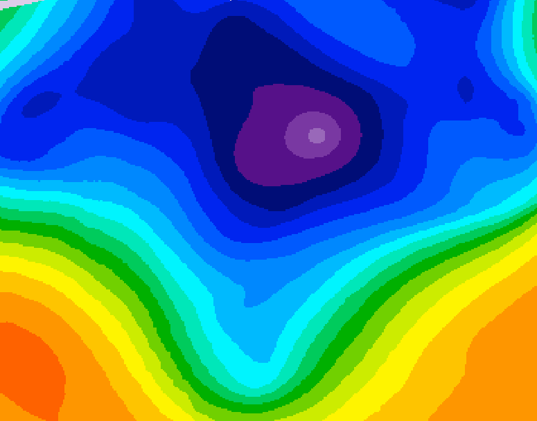 GDPS 500 millibar geopotential height 036 hour forecast chart for Canada based on 2026/03/14 1200Z data