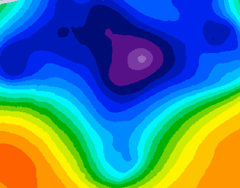 GDPS 500 millibar geopotential height 042 hour forecast chart for Canada based on 2026/03/14 1200Z data