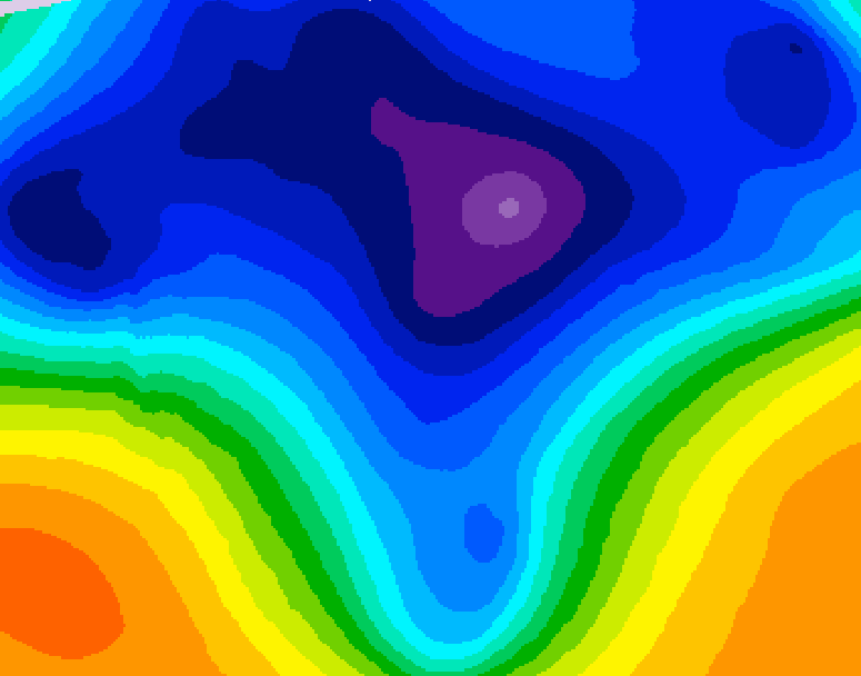 GDPS 500 millibar geopotential height 048 hour forecast chart for Canada based on 2026/03/14 1200Z data