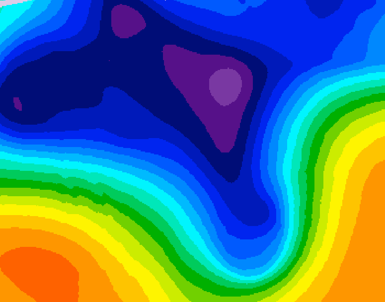 GDPS 500 millibar geopotential height 072 hour forecast chart for Canada based on 2026/03/14 1200Z data