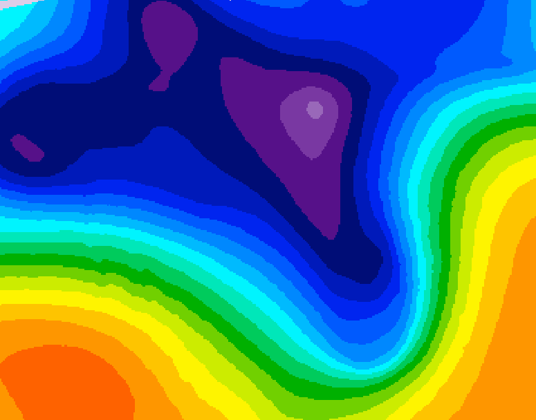 GDPS 500 millibar geopotential height 078 hour forecast chart for Canada based on 2026/03/14 1200Z data