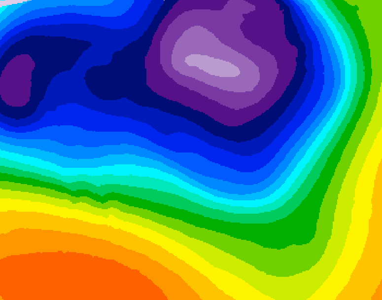 GDPS 500 millibar geopotential height 132 hour forecast chart for Canada based on 2026/03/14 1200Z data