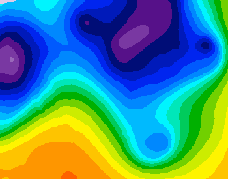 GDPS 500 millibar geopotential height 180 hour forecast chart for Canada based on 2026/03/14 1200Z data