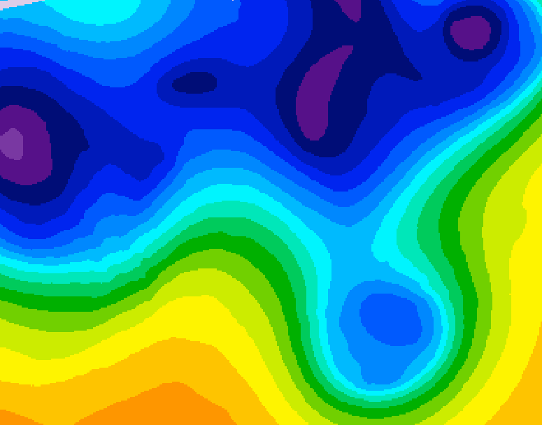 GDPS 500 millibar geopotential height 198 hour forecast chart for Canada based on 2026/03/14 1200Z data