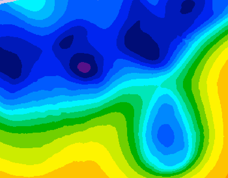 GDPS 500 millibar geopotential height 216 hour forecast chart for Canada based on 2026/03/14 1200Z data