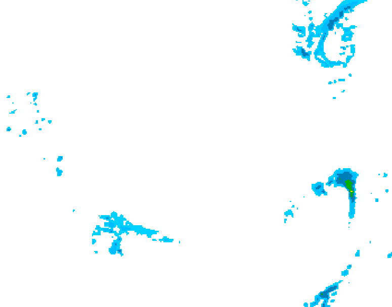GDPS precipitation 018 hour forecast chart for Canada based on 2026/03/14 0000Z data