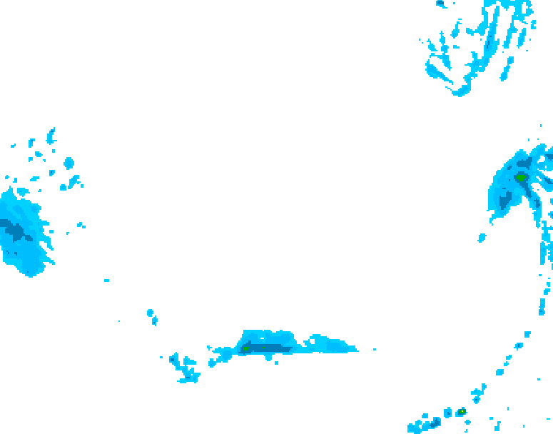 GDPS precipitation 018 hour forecast chart for Canada based on 2026/03/14 1200Z data