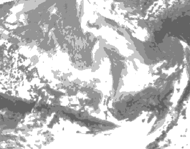 GDPS total cloud 006 hour forecast chart for Canada based on 2026/03/14 0000Z data