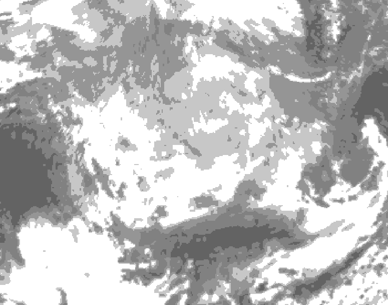 GDPS total cloud 036 hour forecast chart for Canada based on 2026/03/14 0000Z data