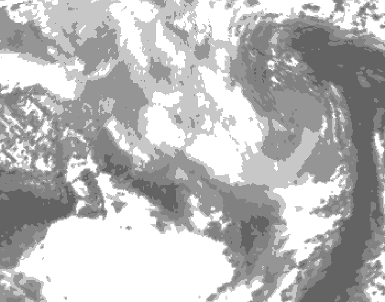 GDPS total cloud 114 hour forecast chart for Canada based on 2026/03/14 0000Z data