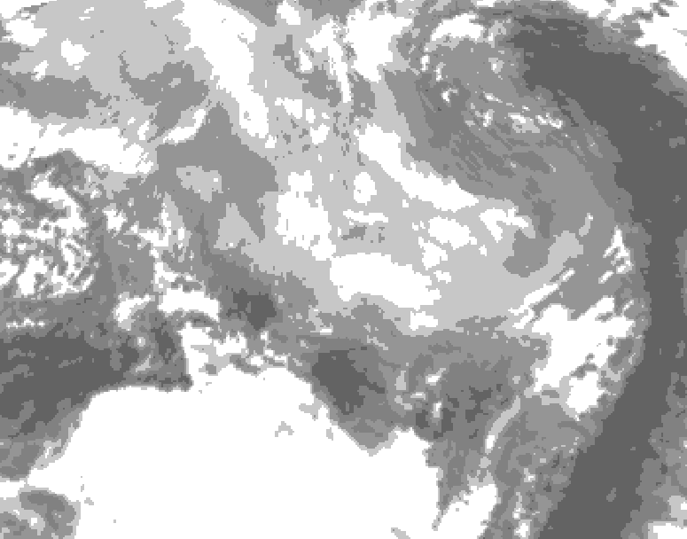 GDPS total cloud 120 hour forecast chart for Canada based on 2026/03/14 0000Z data