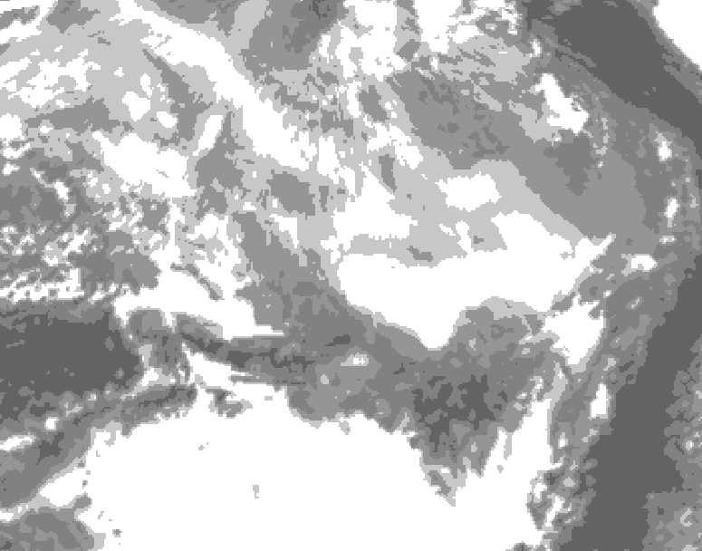 GDPS total cloud 132 hour forecast chart for Canada based on 2026/03/14 0000Z data