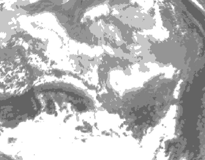 GDPS total cloud 150 hour forecast chart for Canada based on 2026/03/14 0000Z data