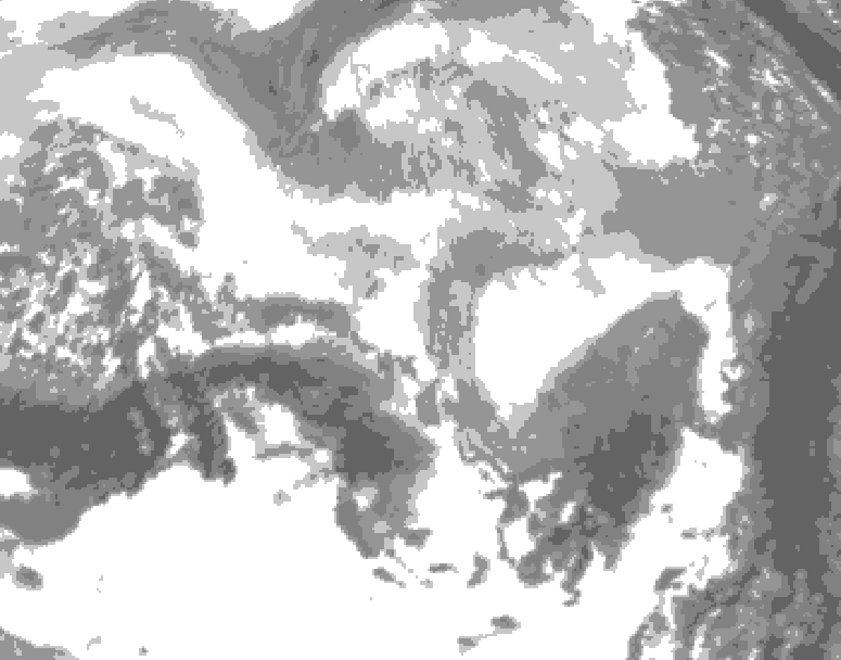 GDPS total cloud 156 hour forecast chart for Canada based on 2026/03/14 0000Z data