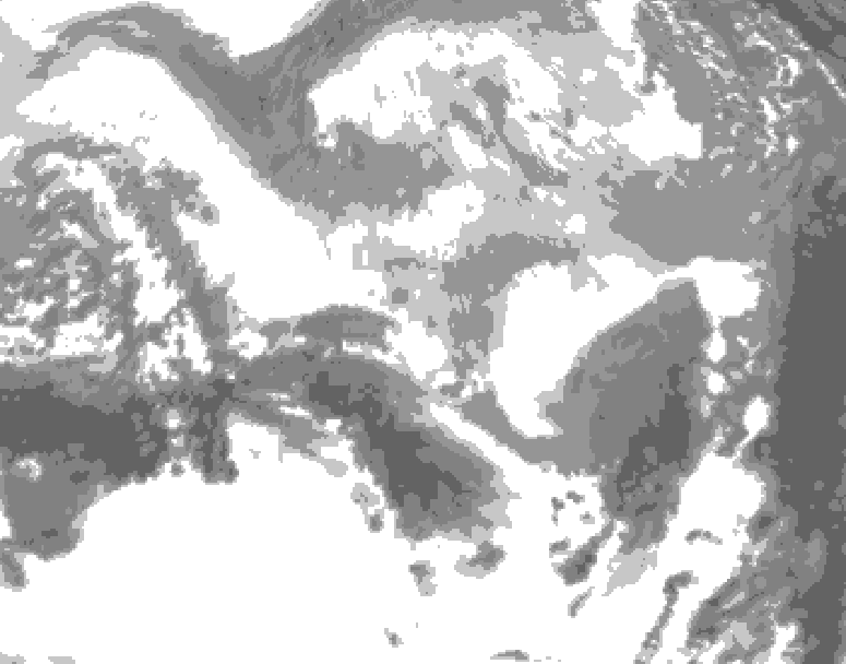 GDPS total cloud 162 hour forecast chart for Canada based on 2026/03/14 0000Z data