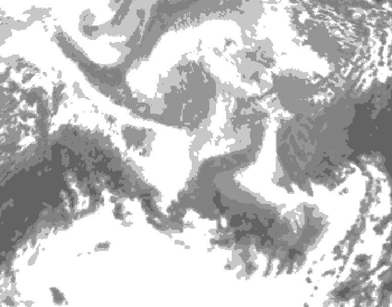 GDPS total cloud 186 hour forecast chart for Canada based on 2026/03/14 0000Z data