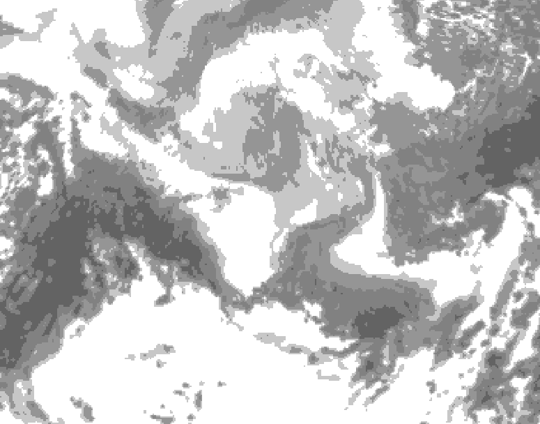 GDPS total cloud 192 hour forecast chart for Canada based on 2026/03/14 0000Z data