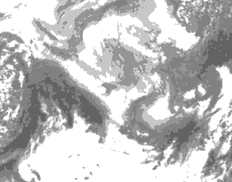 GDPS total cloud 198 hour forecast chart for Canada based on 2026/03/14 0000Z data