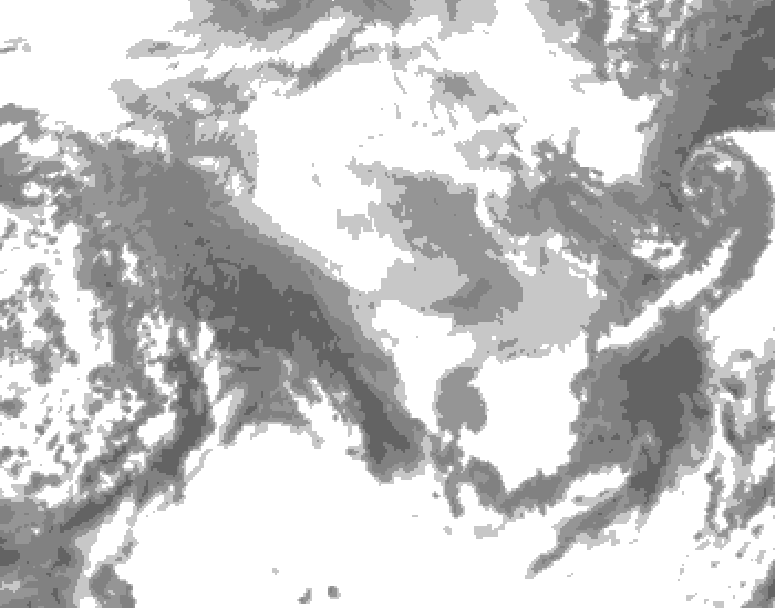 GDPS total cloud 210 hour forecast chart for Canada based on 2026/03/14 0000Z data