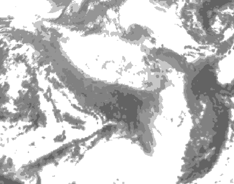 GDPS total cloud 228 hour forecast chart for Canada based on 2026/03/14 0000Z data