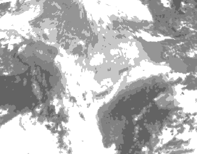 GDPS total cloud 048 hour forecast chart for Canada based on 2026/03/14 1200Z data