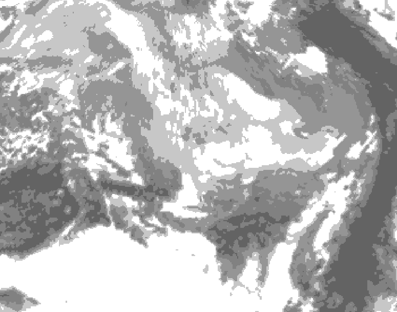 GDPS total cloud 114 hour forecast chart for Canada based on 2026/03/14 1200Z data